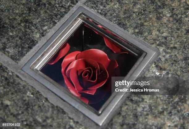 Permanent memorial honouring the lives of Tori Johnson and Katrina Dawson at Martin Place, is unveiled, which comprises of 210 individual boxes with...