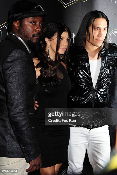 Musicians/singers Will. I. Am, Fergie and Taboo attend the Black Eyed Peas E.N.D. New album Launch Party Concert Arrivals at the VIP Room on June 25,...