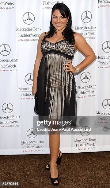 Actress Sara Ramirez arrives at the Spring 2008 Mercedes Benz Los Angeles Fashion Week held at Smashbox Studios on October 14th, 2007 in Culver City,...