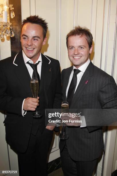 Anthony McPartlin and Declan Donnelly AKA Ant and Dec attend the TV Quick and TV Choice Awards at the Dorchester Hotel on September 03, 2007 in...