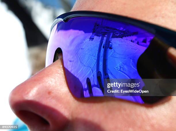 Alpine skiers on March 15, 2009 in Warth am Arlberg, Austria. Warth is famous for its steady high snow level.