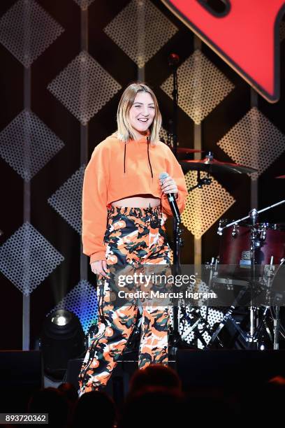 Julia Michaels performs onstage during Power 96.1s Jingle Ball 2017 Presented by Capital One at Philips Arena on December 15, 2017 in Atlanta,...