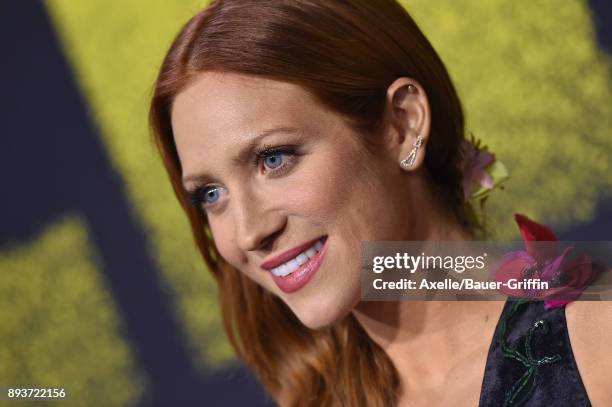 Actress Brittany Snow arrives at the premiere of Universal Pictures' 'Pitch Perfect 3' at Dolby Theatre on December 12, 2017 in Hollywood, California.