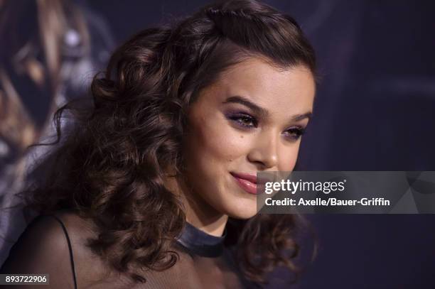 Actress Hailee Steinfeld arrives at the premiere of Universal Pictures' 'Pitch Perfect 3' at Dolby Theatre on December 12, 2017 in Hollywood,...