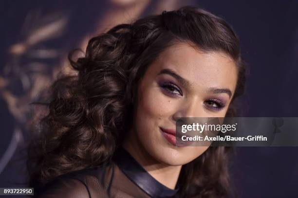 Actress Hailee Steinfeld arrives at the premiere of Universal Pictures' 'Pitch Perfect 3' at Dolby Theatre on December 12, 2017 in Hollywood,...