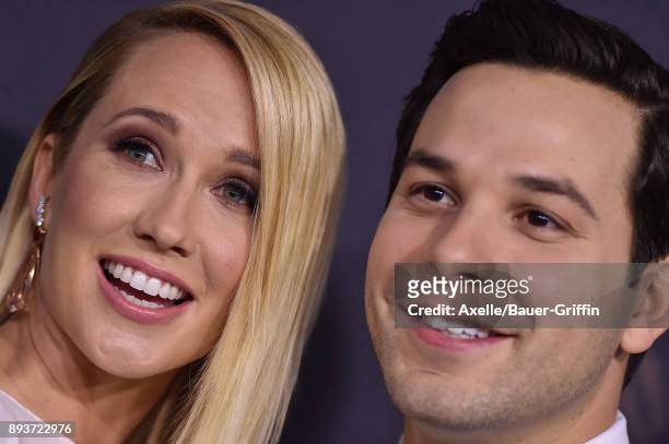 Actors Anna Camp and Skylar Astin arrive at the premiere of Universal Pictures' 'Pitch Perfect 3' at Dolby Theatre on December 12, 2017 in Hollywood,...