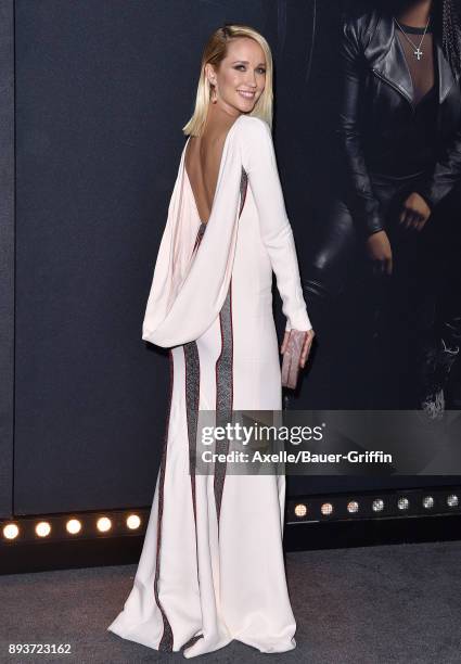 Actress Anna Camp arrives at the premiere of Universal Pictures' 'Pitch Perfect 3' at Dolby Theatre on December 12, 2017 in Hollywood, California.