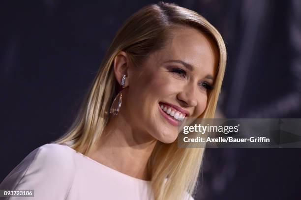 Actress Anna Camp arrives at the premiere of Universal Pictures' 'Pitch Perfect 3' at Dolby Theatre on December 12, 2017 in Hollywood, California.