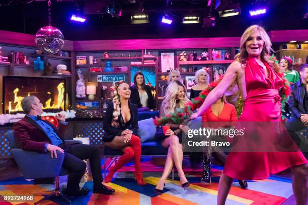 Pictured : Andy Cohen, Erika Jayne, Gail Simmons, Kim Zolciak-Biermann, Margaret Josephs, Marge Sr., Gizelle Bryant and Sonja Morgan--