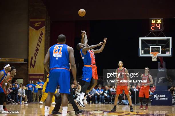 Tip off between the Windy City Bulls and the Canton Charge on December 15, 2017 at the Canton Memorial Civic Center in Canton, Ohio. NOTE TO USER:...