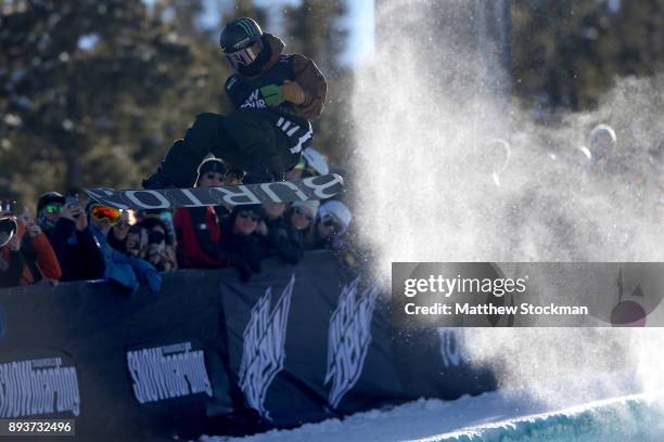 Ayumu Hirano of Japan competes in the Men's Pro Snowboard Superpipe Final during Day 3 of the Dew Tour on December 15, 2017 in Breckenridge, Colorado.