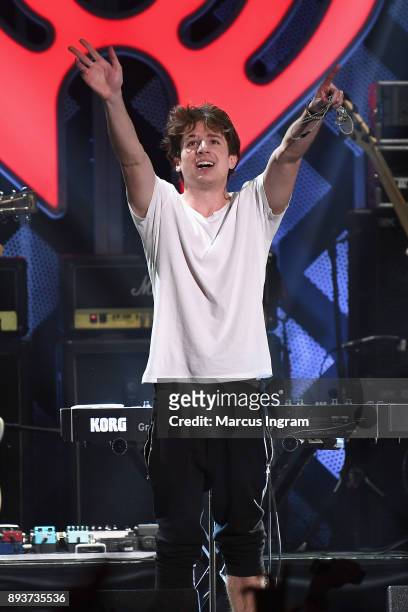 Charlie Puth performs onstage during Power 96.1s Jingle Ball 2017 Presented by Capital One at Philips Arena on December 15, 2017 in Atlanta, Georgia.