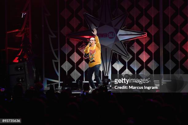 Logic performs onstage during Power 96.1s Jingle Ball 2017 Presented by Capital One at Philips Arena on December 15, 2017 in Atlanta, Georgia.