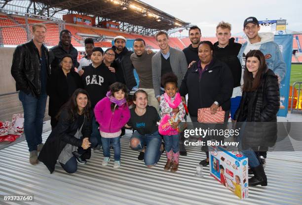 Patrizia McQueen and Sandra Portillo along with Alexi Lalas, Eddie Johnson, Dwayen De Rosario, Charlie Davis, Stu Holden, Chris Wondolowski, Jake...