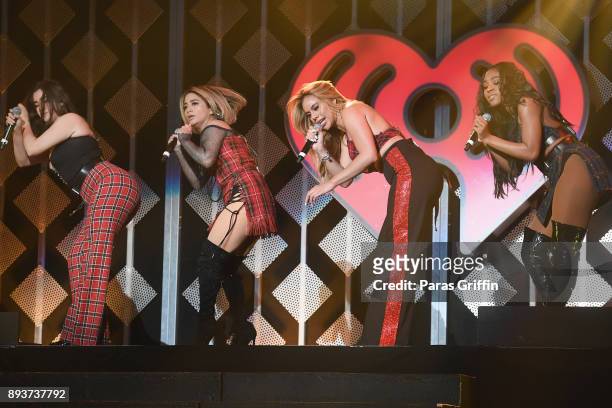 Fifth Harmony performs onstage during Power 96.1s Jingle Ball 2017 Presented by Capital One at Philips Arena on December 15, 2017 in Atlanta,...