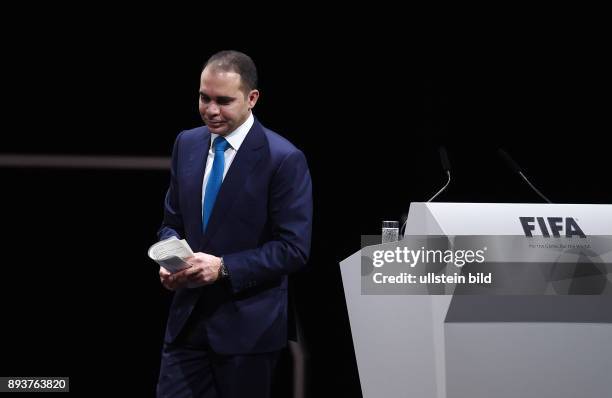 Fussball International Ausserordentlicher FIFA Kongress 2016 im Hallenstadion in Zuerich FIFA Praesidenten Kandidat H.R.H. Prinz Ali BIN AL HUSSEIN