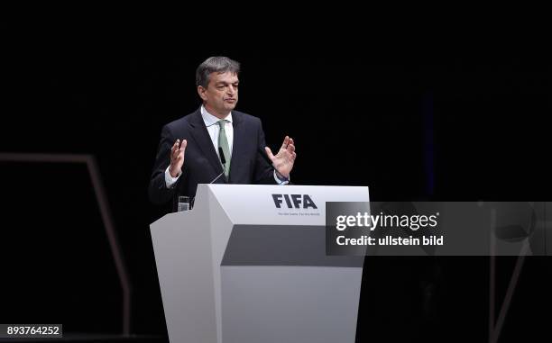 Fussball International Ausserordentlicher FIFA Kongress 2016 im Hallenstadion in Zuerich FIFA Praesidenten Kandidat Jerome Champagne