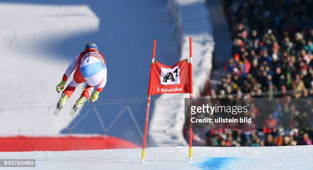 Ski Alpin Weltcup Saison 2016/2017 77. Hahnenkamm - Rennen Super G Zielsprung Beat Feuz belegt Platz 3.