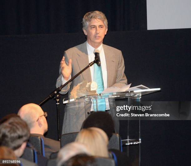 Alexander Payne speaks during the 'Downsizing' special screening at Dundee Theater on December 15, 2017 in Omaha, United States.