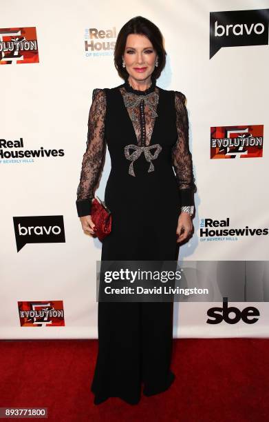 Personality Lisa Vanderpump attends the premiere of Bravo's "The Real Housewives of Beverly Hills" at Doheny Room on December 15, 2017 in West...