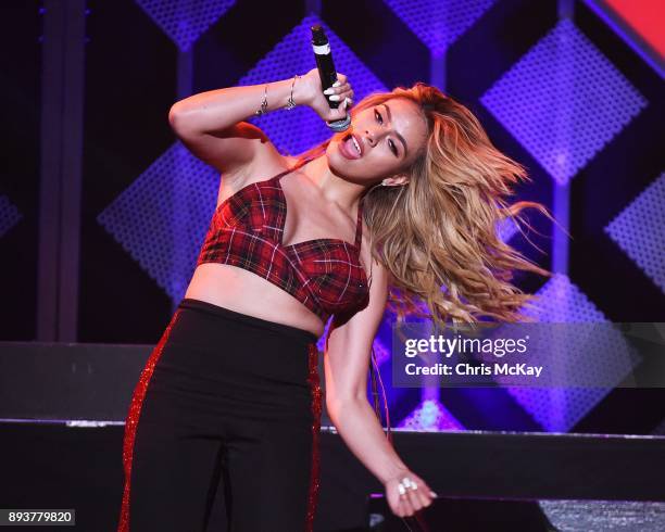 Dinah Jane of Fifth Harmony performs during the Power 96.1's iHeartRadio Jingle Ball 2017 at Philips Arena on December 15, 2017 in Atlanta, Georgia.