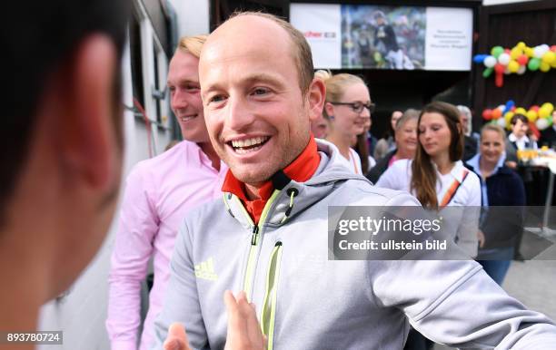 Olympische Spiele Rio 2016 Reiten Vielseitigkeit Olympiasieger Michael Jung beim Empfang auf dem Reiterhof Jung in Horb-Altheim