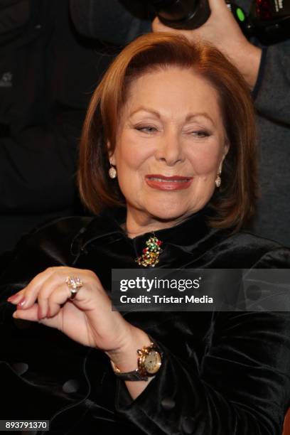 German actress Heide Keller during thr NDR Talk Show on December 15, 2017 in Hamburg, Germany.