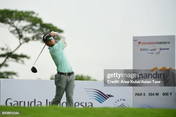 Scott Vincent of Zimbabwe pictured during the round three of the 2017 Indonesian Masters at Royale Jakarta Golf Club on December 16, 2017 in Jakarta,...