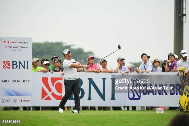 Kim Giwhan of Korea pictured during the round three of the 2017 Indonesian Masters at Royale Jakarta Golf Club on December 16, 2017 in Jakarta,...