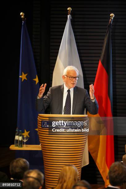 Berlin Veranstaltung KAS mit Argentinien Präsident Mauricio Marci, Grußworte von dem Vorsitzenden der Konrad Adenauer Stiftung Dr. Hans Gert Pöttering