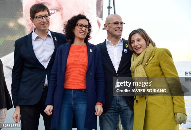 Deposed Catalan regional government justice chief, Carles Mundo, 'Esquerra Republicana de Catalunya' ERC party candidate for the upcoming Catalan...