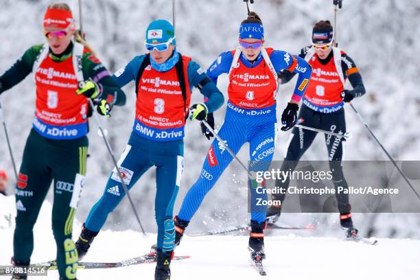 Lisa Vittozzi in action during the IBU Biathlon World Cup Men's and Women's Pursuit on December 16, 2017 in Le Grand Bornand, France.