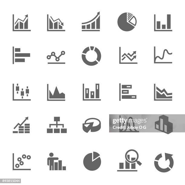 stockillustraties, clipart, cartoons en iconen met grafiek pictogram - grafiek