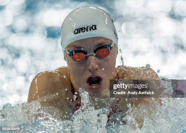 Katinka Hosszu of Hungry during the Women's 200m Medley Heats on December 16, 2017 in Copenhagen, Denmark.