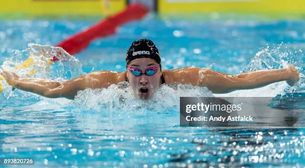 Ranomi Kromowidjojo of the Netherlands during the Women's 100m Butterfly Heats on December 16, 2017 in Copenhagen, Denmark.