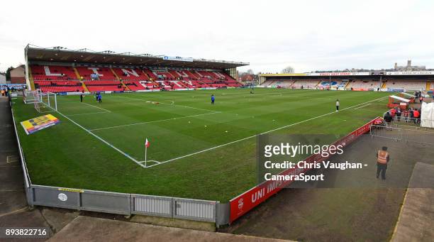 General view of Sincil Bank, home of Lincoln City FC prior to the Sky Bet League Two match between Lincoln City and Accrington Stanley at Sincil Bank...