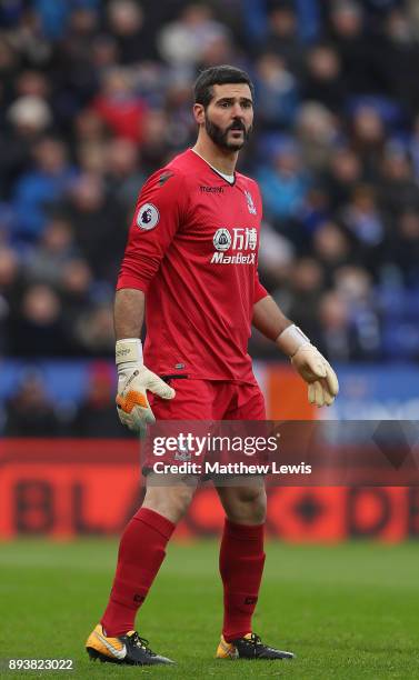 Julian Speroni of Crystal Palace in action during the Premier League match between Leicester City and Crystal Palace at The King Power Stadium on...