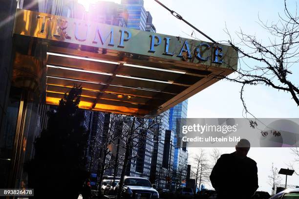 January 20th New York, NY, USA. A view of one of the Condo buildings on the Upper West side of Manhattan. With the 2017 presidential campaign in full...