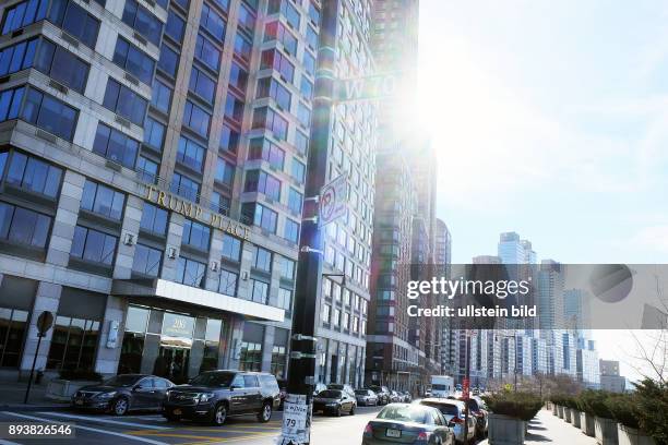 January 20th New York, NY, USA. A view of one of the Condo buildings on the Upper West side of Manhattan. With the 2017 presidential campaign in full...