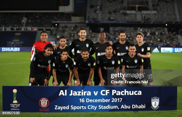 The CF Pachuca team pose for a team photo prior to the FIFA Club World Cup UAE 2017 third place play off match between Al Jazira and CF Pachuca at...