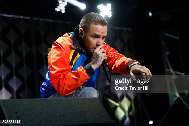 Liam Payne performs during the Power 96.1 iHeartRadio Jingle Ball 2017 at Philips Arena on December 15, 2017 in Atlanta, Georgia.