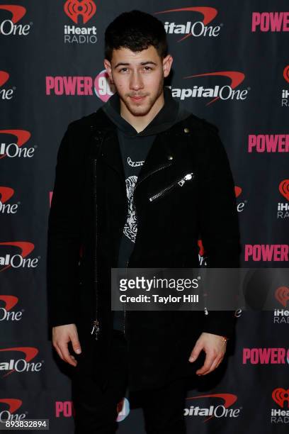 Nick Jonas attends the Power 96.1 iHeartRadio Jingle Ball 2017 at Philips Arena on December 15, 2017 in Atlanta, Georgia.