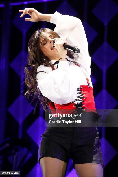 Camila Cabello performs during the Power 96.1 iHeartRadio Jingle Ball 2017 at Philips Arena on December 15, 2017 in Atlanta, Georgia.