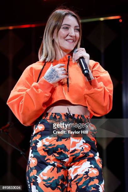 Julia Michaels performs during the Power 96.1 iHeartRadio Jingle Ball 2017 at Philips Arena on December 15, 2017 in Atlanta, Georgia.