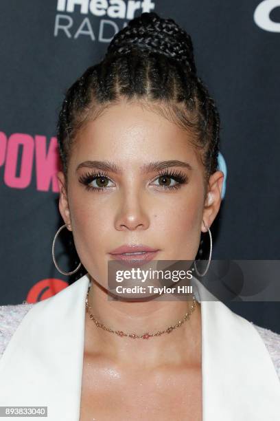 Halsey attends the Power 96.1 iHeartRadio Jingle Ball 2017 at Philips Arena on December 15, 2017 in Atlanta, Georgia.