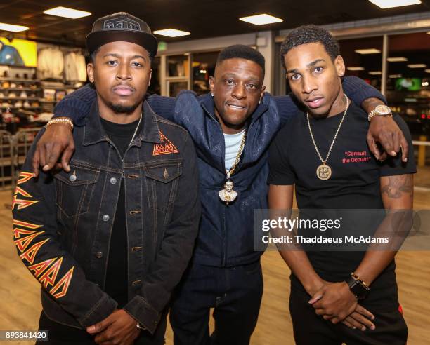 Ferrari Simmons, Lil Boosie and Young DC at DTLR on December 15, 2017 in Atlanta, Georgia.