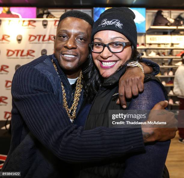 Lil Boosie and Cannon Kent at DTLR on December 15, 2017 in Atlanta, Georgia.