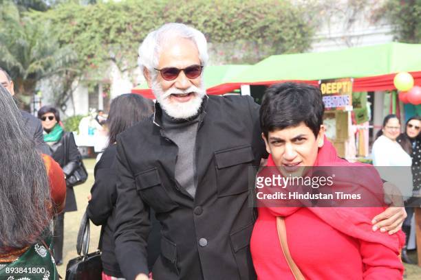 Tamana Chona and FDCI President Sunil Sethi during the Winter Carnival 2017 organised by NGO Tamanna, at the Residence of British High Commissioner,...