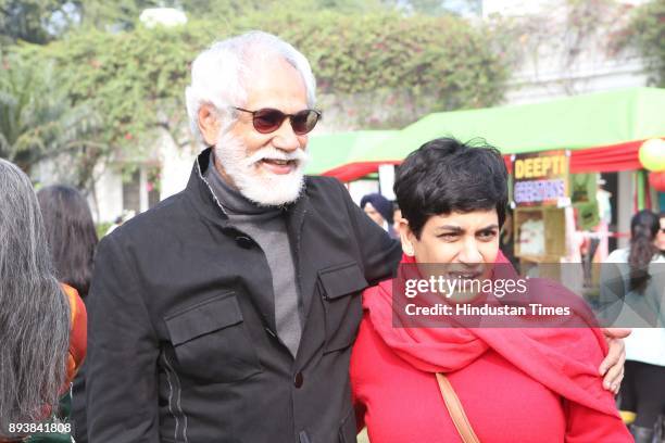 Tamana Chona and FDCI President Sunil Sethi during the Winter Carnival 2017 organised by NGO Tamanna, at the Residence of British High Commissioner,...