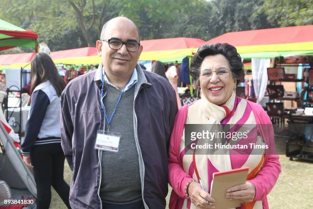 Vikram, and Shayama Chona during the Winter Carnival 2017 organised by NGO Tamanna, at the Residence of British High Commissioner, on December 15,...
